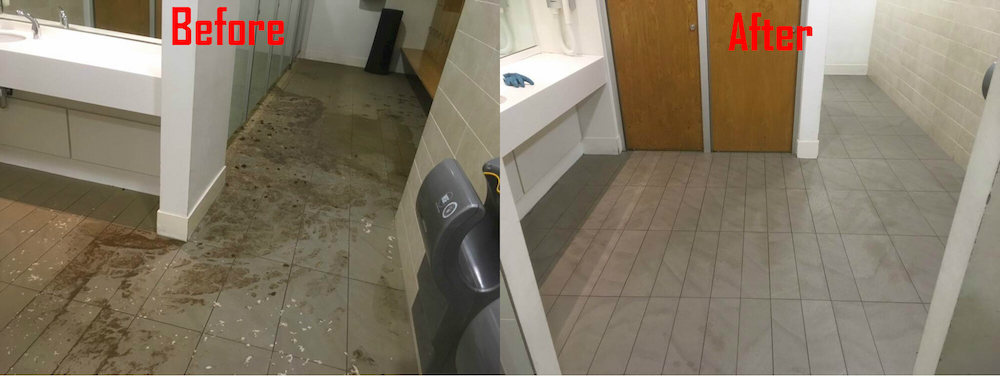 Blocked drain leads to sewage back up at corporate offices in Slough